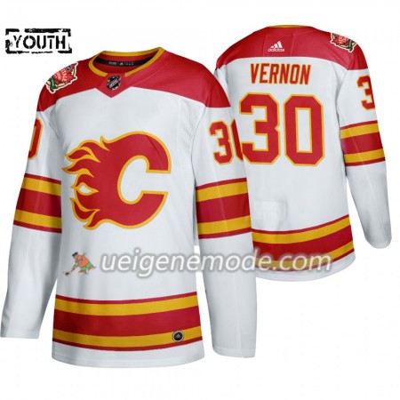 Kinder Eishockey Calgary Flames Trikot Mike Vernon 30 Adidas 2019 Heritage Classic Weiß Authentic